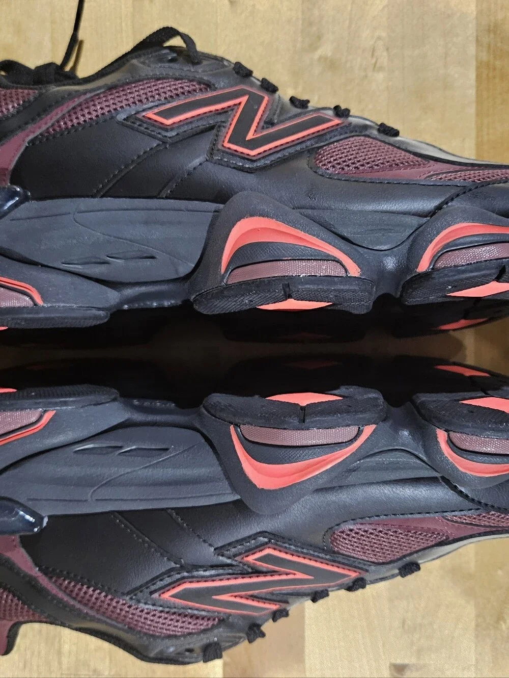 Size 13 - New Balance 9060 Black Washed Burgundy